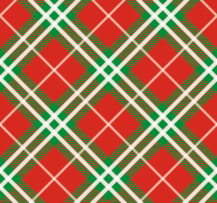 Tenda a rullo sala da pranzo tartan scozzese rosso e verde - TenStickers