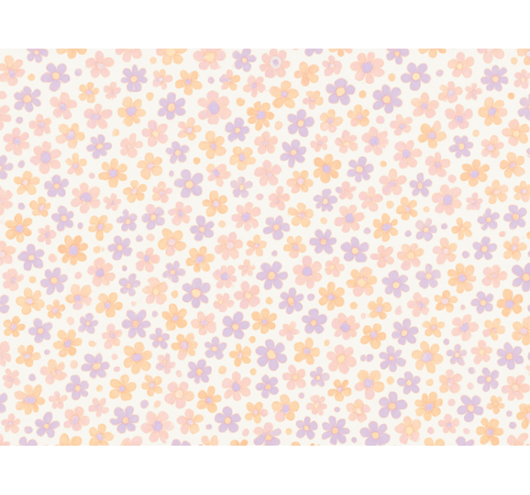 Tenda a rullo cameretta fiori pastello piccoli - TenStickers