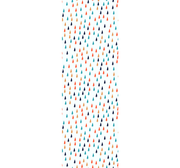 Tenda a rullo cameretta gocce di pioggia colorate - TenStickers
