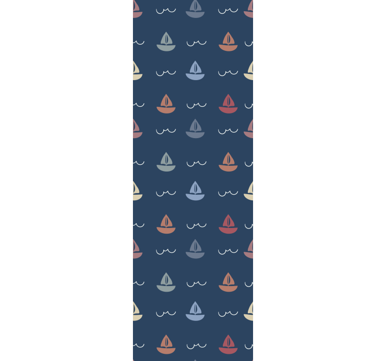 Tenda a rullo cameretta motivo barche a vela - TenStickers