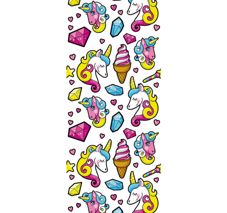 Tenda a rullo cameretta motivo fantasia unicorno - TenStickers