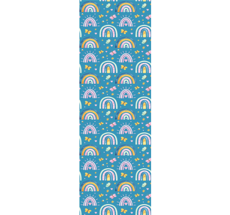 Tenda a rullo cameretta motivi farfalla arcobaleno - TenStickers