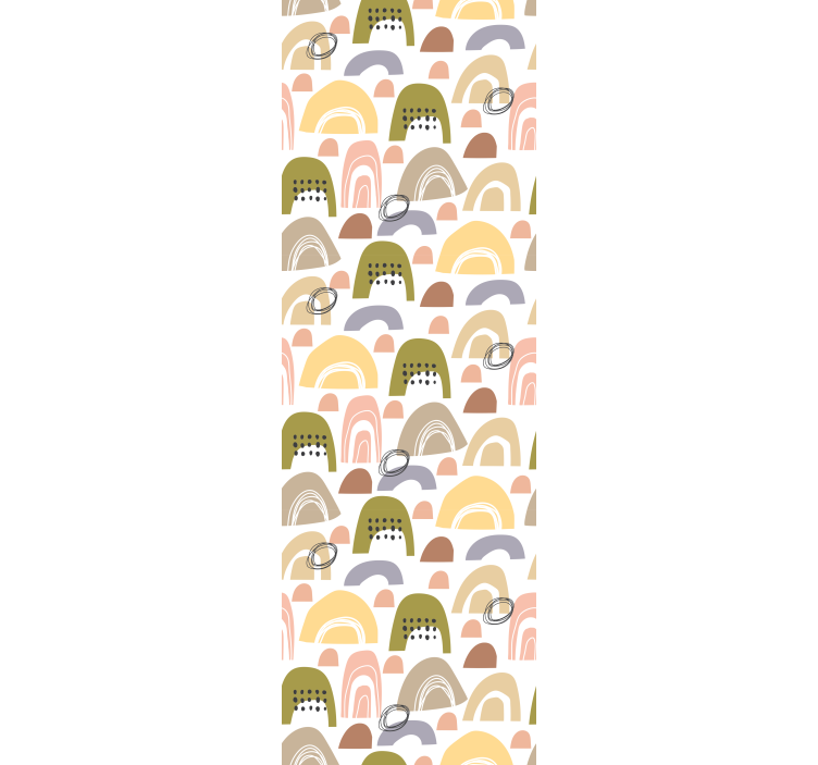Tenda a rullo cameretta motivo arcobaleno nordico - TenStickers