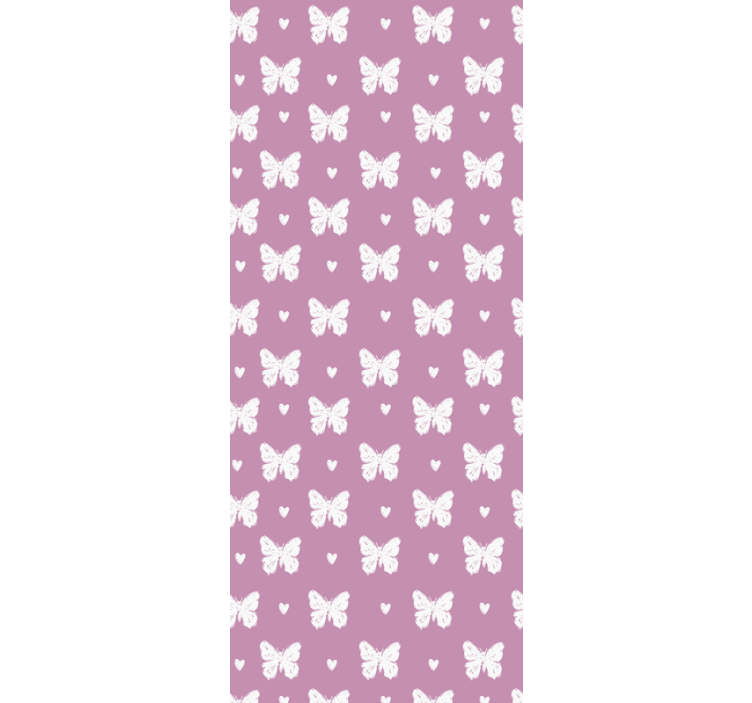 Tenda a rullo cameretta motivo farfalle rosa volanti - TenStickers