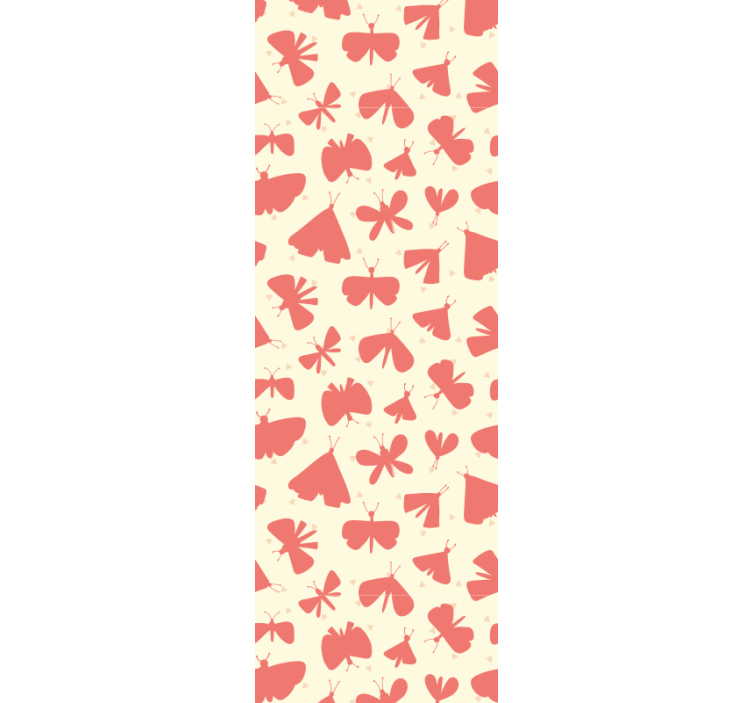 Tenda a rullo cameretta motivo farfalle geometriche rosa - TenStickers