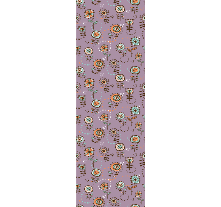 Tenda a rullo cameretta motivo floreale rosa svedese - TenStickers