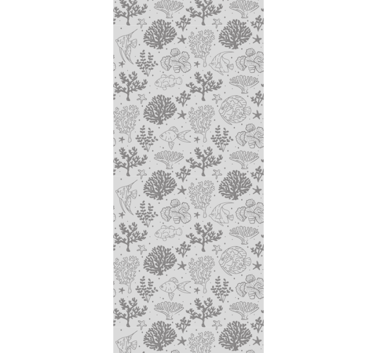 Tenda a rullo cameretta motivo animali marini vintage - TenStickers