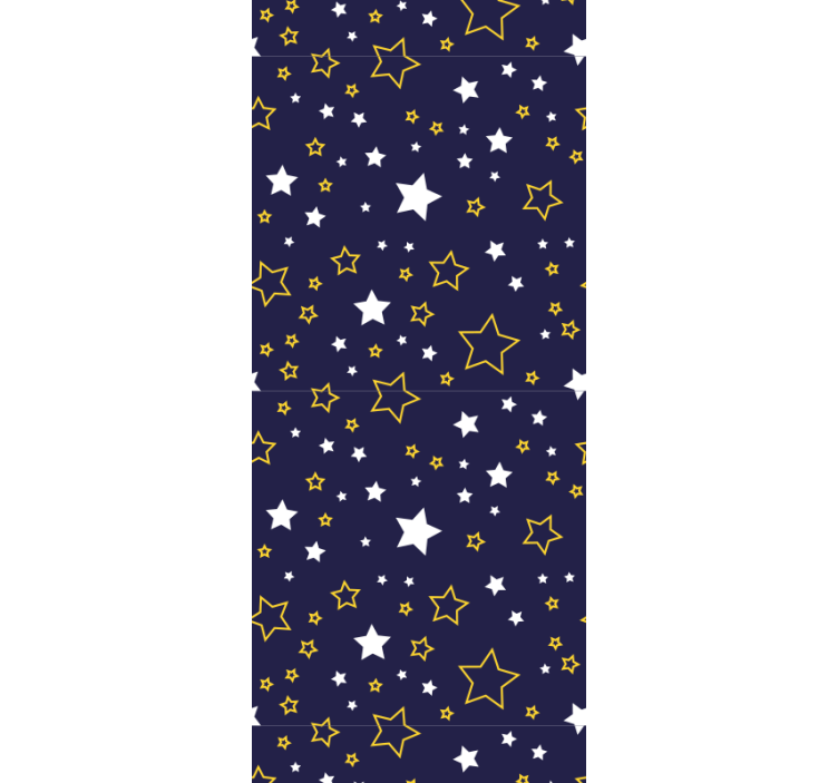 Tenda a rullo cameretta cielo notturno stelle bianche e gialle - TenStickers