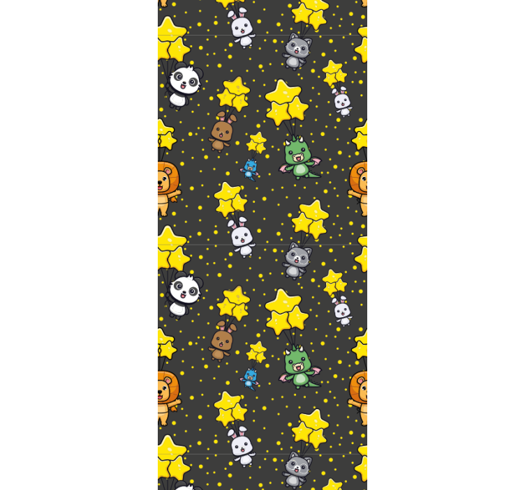 Tenda a rullo cameretta animali carini in volo - TenStickers