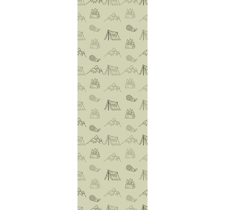 Tenda a rullo cameretta oggetti da campeggio disegnati a mano - TenStickers