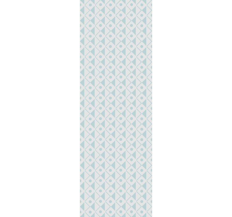Tenda a rullo cameretta design a rombi blu e bianchi - TenStickers