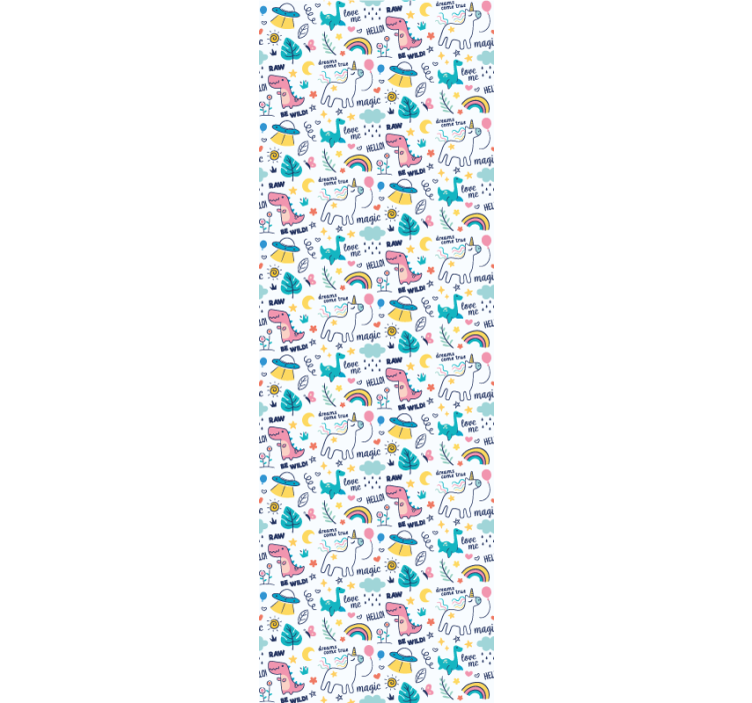 Tenda a rullo cameretta illustrazioni a mano per bambini - TenStickers