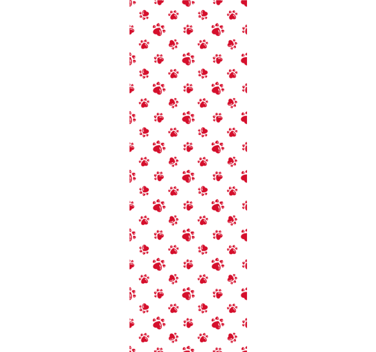 Tenda a rullo cameretta design zampe di gatto e cuore - TenStickers