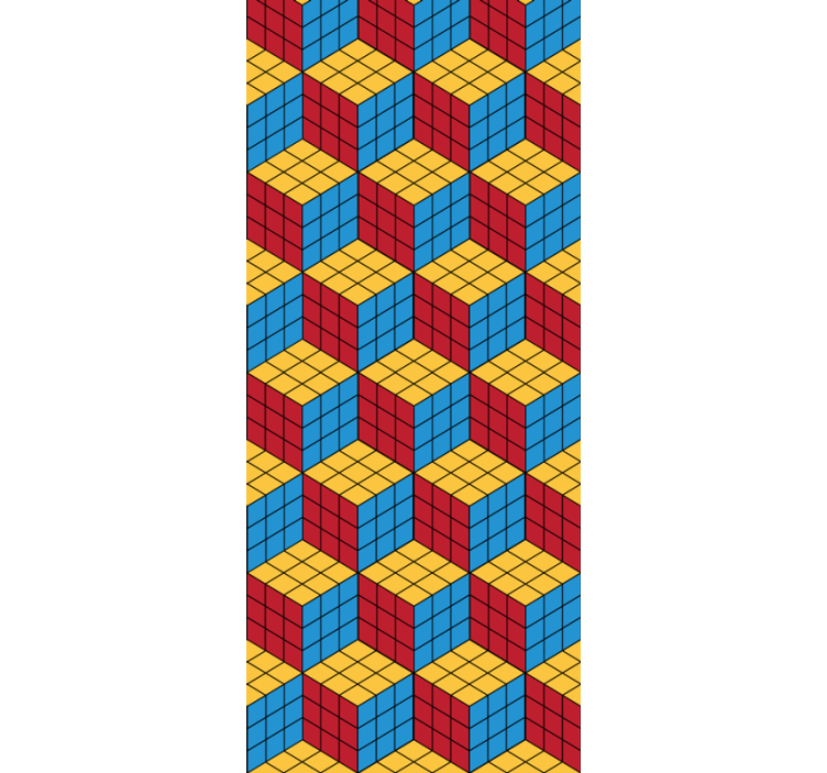 Tenda a rullo cameretta motivo cubo di rubik - TenStickers