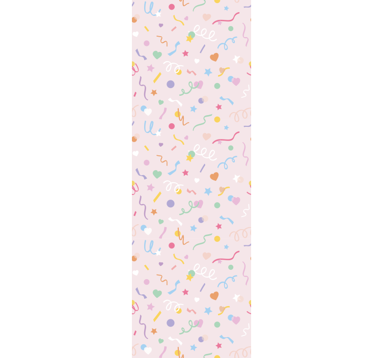 Tenda a rullo cameretta con motivo a confetti pastello - TenStickers