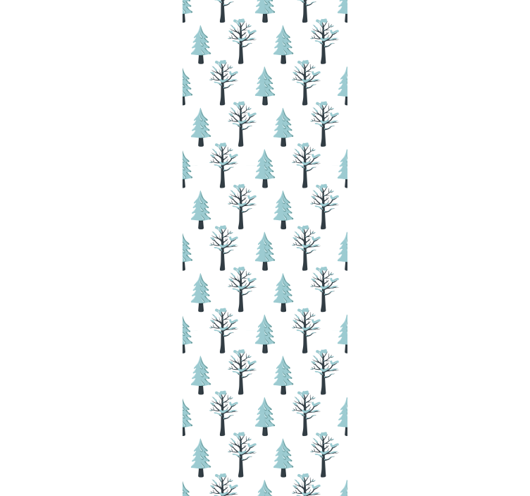 Tenda a rullo cameretta motivo albero nella neve - TenStickers