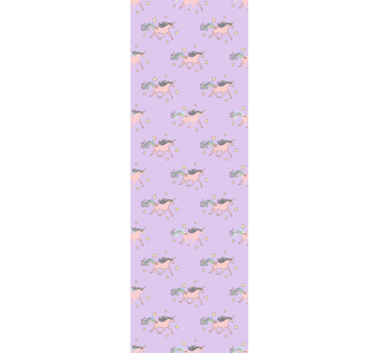 Tenda a rullo cameretta pattern unicorni pastello - TenStickers