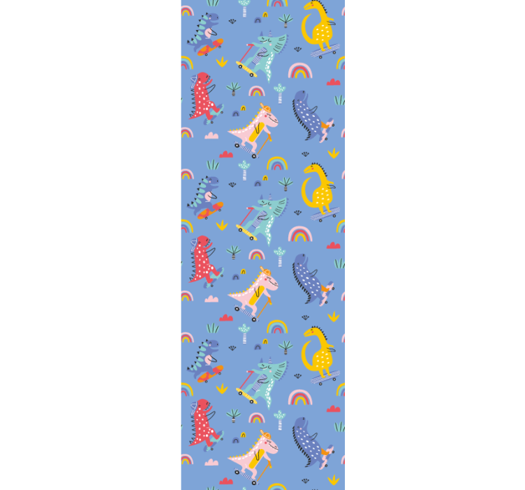 Tenda a rullo cameretta dinosauri skater carini - TenStickers