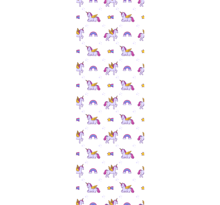 Tenda a rullo cameretta unicorni rosa pastello con ali - TenStickers