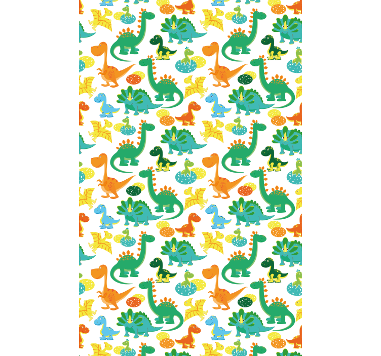 Tenda a rullo cameretta motivo dinosauri colorati - TenStickers