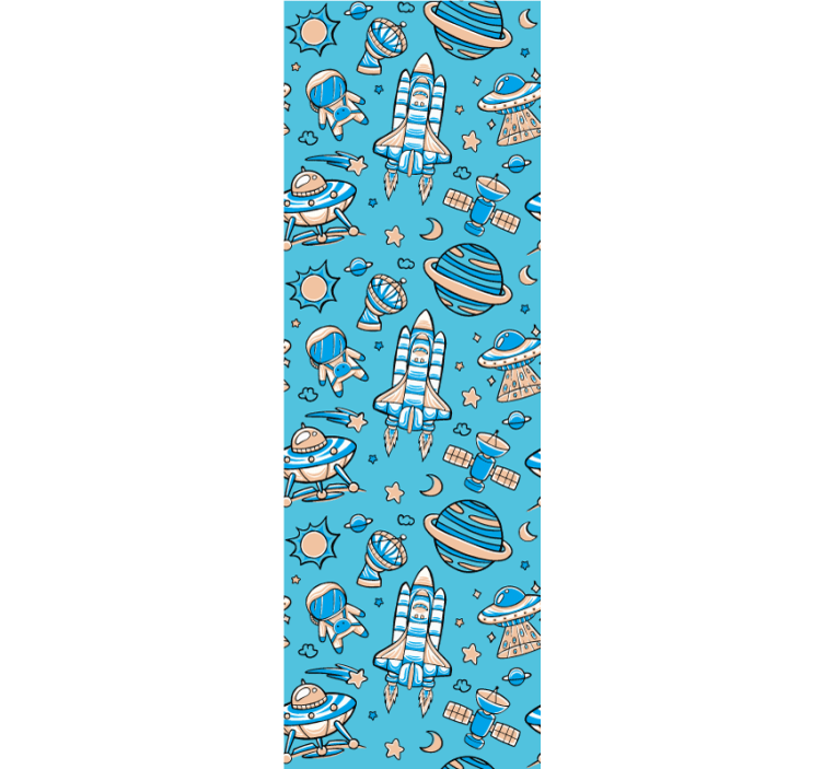 Tenda a rullo cameretta navicella sopra un cielo blu - TenStickers