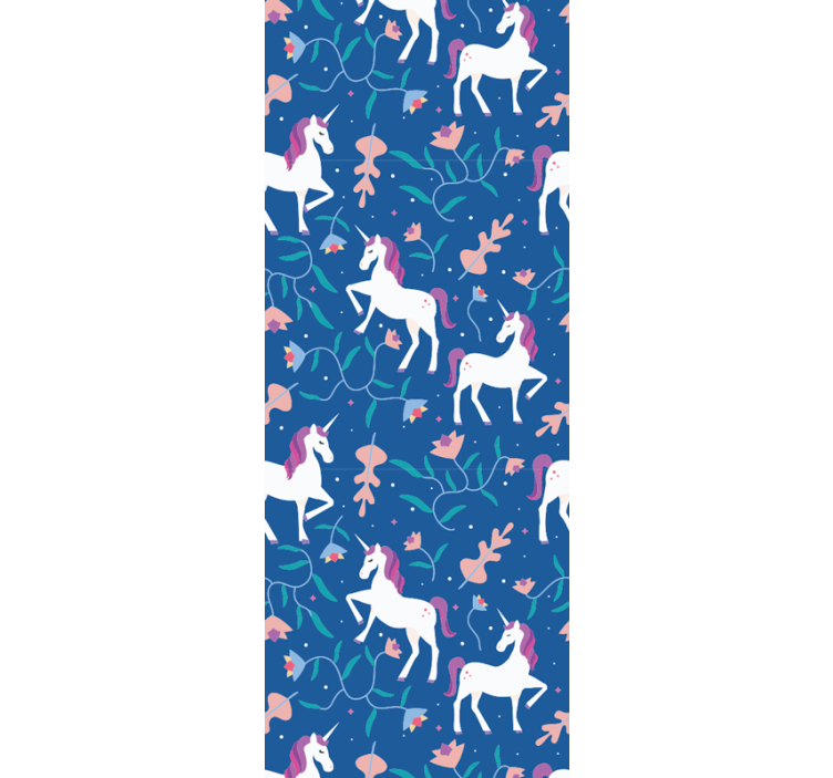 Tenda a rullo cameretta motivo unicorno con piume - TenStickers