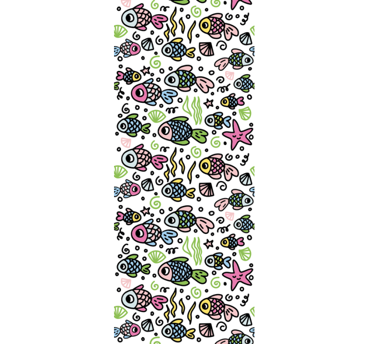 Tenda a rullo cameretta motivo pesci multicolore - TenStickers