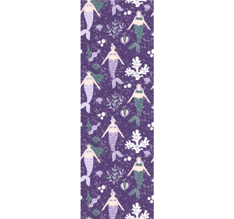 Tenda a rullo cameretta splash di sirena - TenStickers