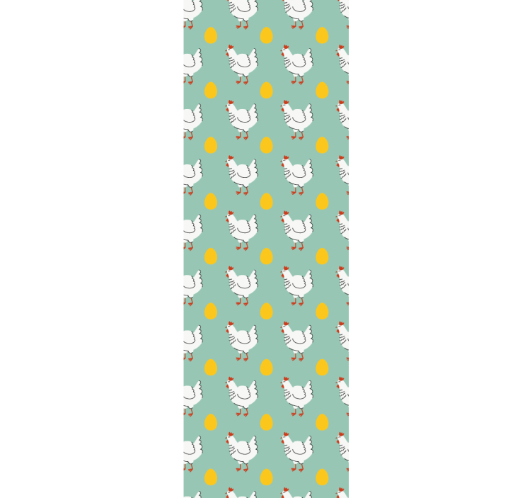 Tenda a rullo cameretta pulcino bianco sfondo blu - TenStickers