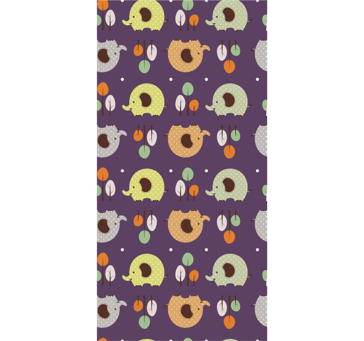 Tenda a rullo cameretta elefante d'autunno - TenStickers