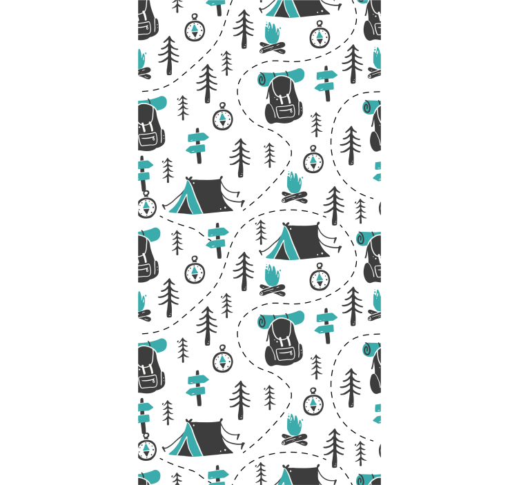 Tenda a rullo cameretta motivo natura campeggio - TenStickers