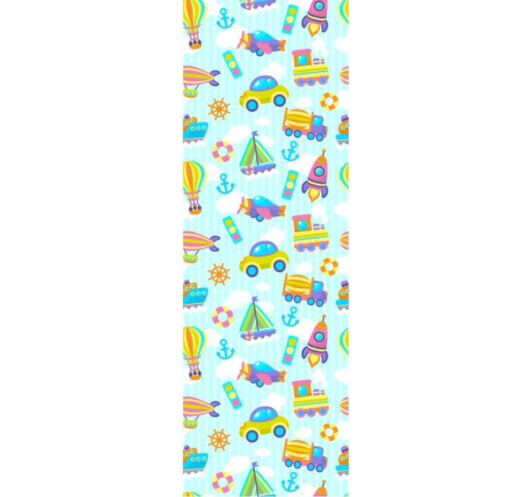 Tenda a rullo cameretta design auto carino - TenStickers
