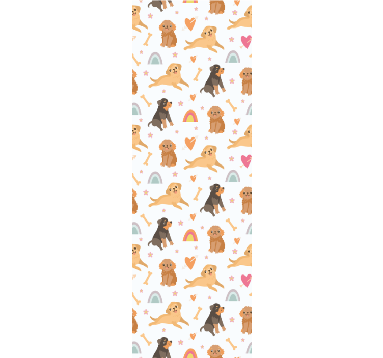 Tenda a rullo cameretta motivo cani e arcobaleni - TenStickers