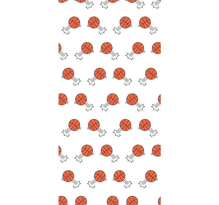 Tenda a rullo camera ragazzi sfondo palloni da basket - TenStickers