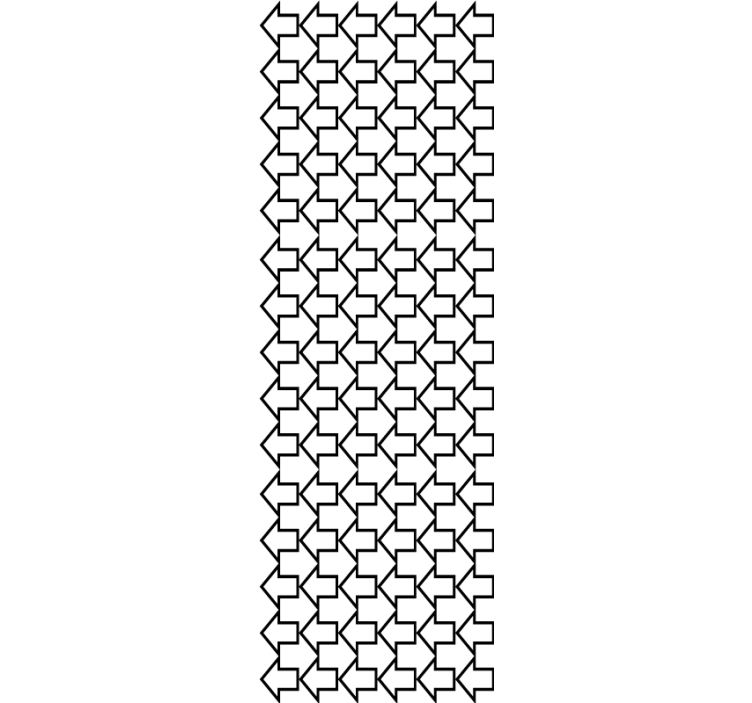 Tenda a rullo moderna a frecce geometriche nere - TenStickers