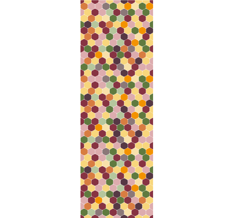 Tenda a rullo moderna esagoni colorati con texture - TenStickers