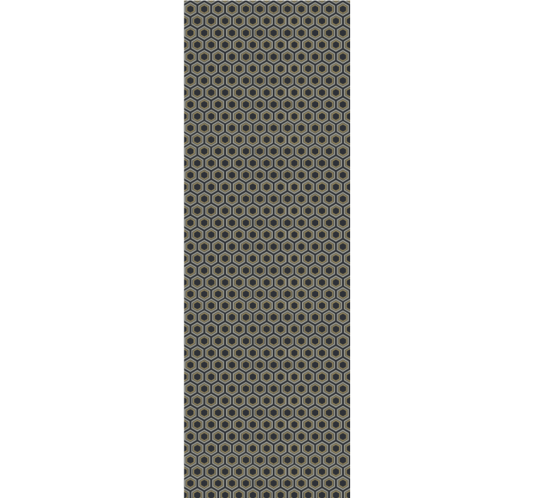 Tenda a rullo moderna motivo esagonale oro e grigio - TenStickers