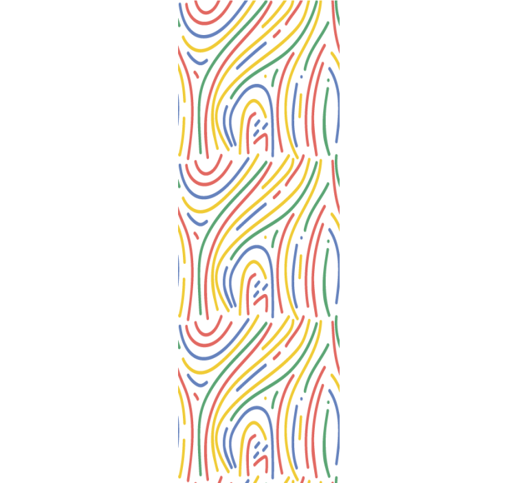 Tenda a rullo moderna linee colorate su sfondo bianco - TenStickers