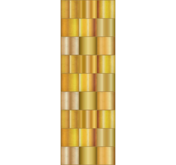 Tenda a rullo moderna blocchi giallo oro - TenStickers