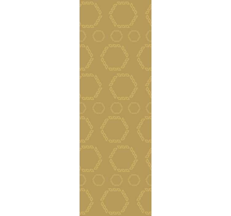 Tenda a rullo moderna motivi esagonali oro - TenStickers