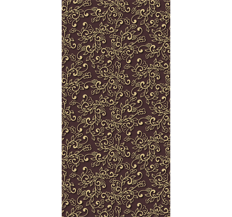 Tenda a rullo moderna stile foglie d'albero dorate - TenStickers