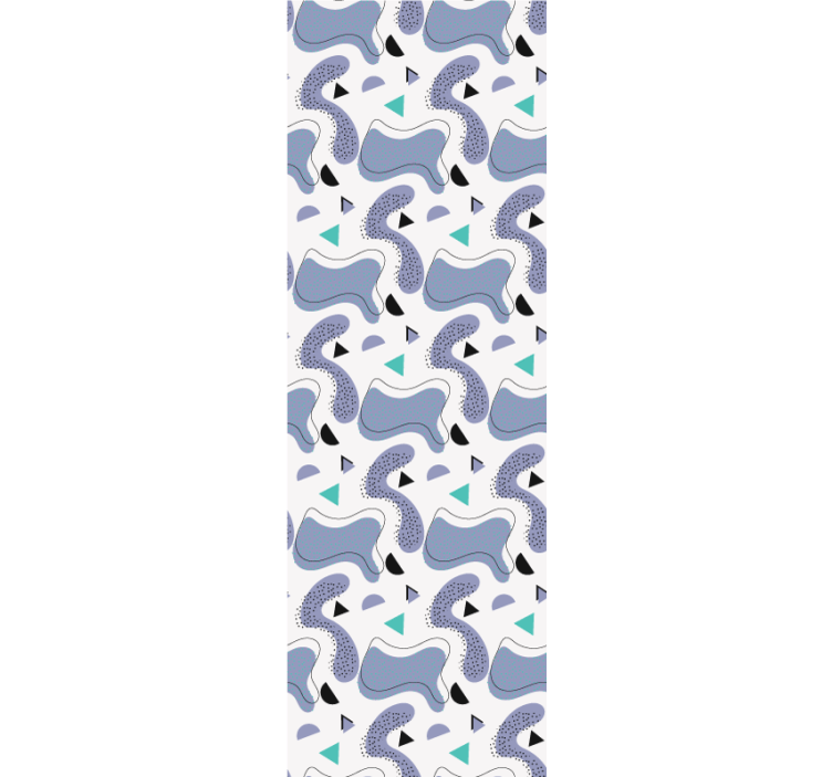 Tenda a rullo moderna modello memphis su sfondo bianco - TenStickers