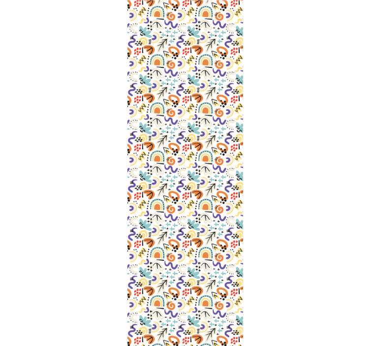 Tenda a rullo moderna motivo astratto organico piatto - TenStickers