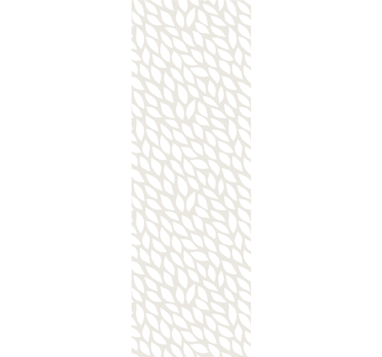 Tenda a rullo moderna foglie bianche su grigio - TenStickers