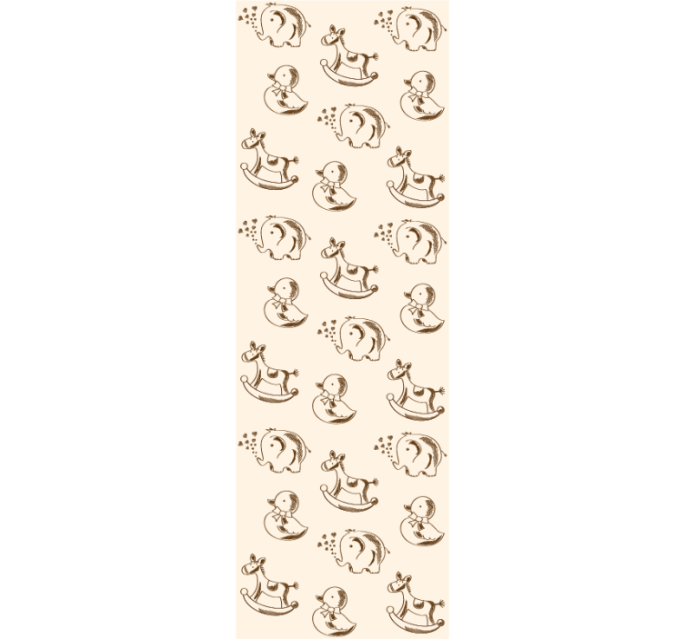 Tenda a rullo moderna design carino elefante anatra cavallo - TenStickers