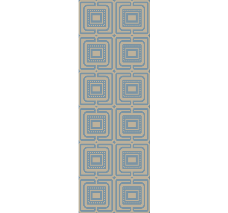 Tenda a rullo moderna texture a quadrati blu e bronzo - TenStickers