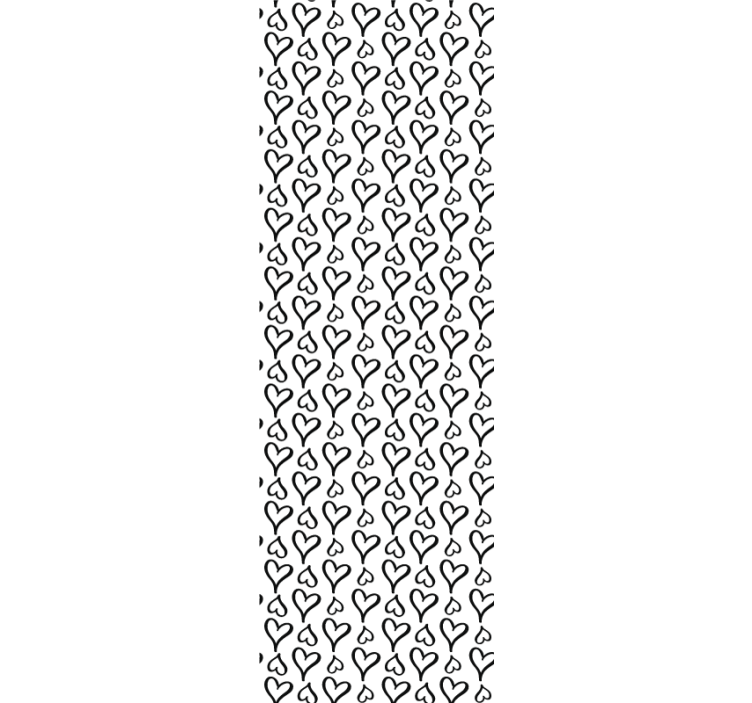 Tenda a rullo moderna icone cuore nere illustrate - TenStickers