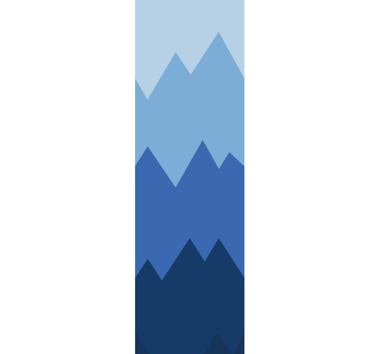 Tenda a rullo moderna trapunta bianca e blu - TenStickers