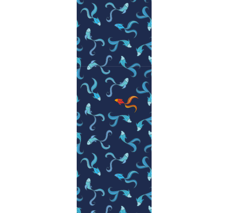 Tenda a rullo moderna pesce arancione unico - TenStickers