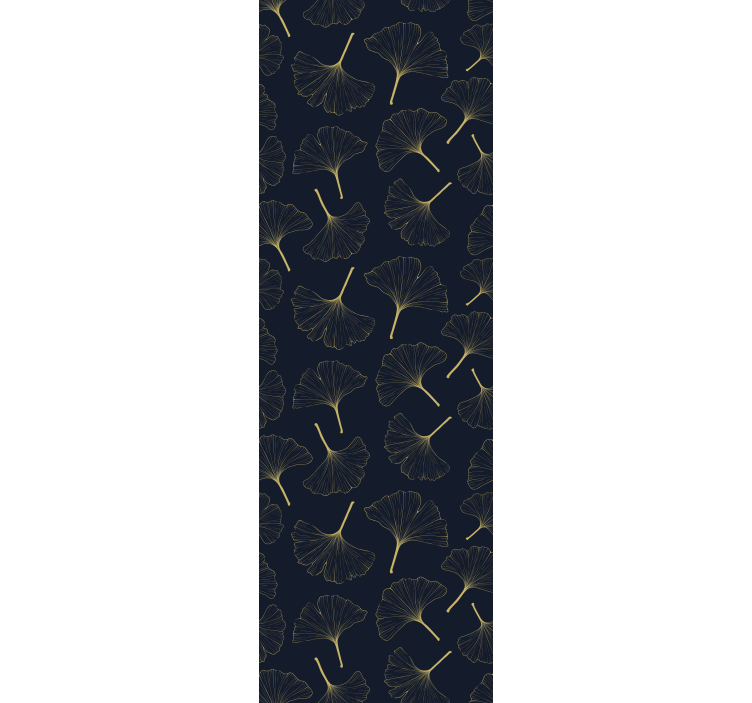 Tenda a rullo moderna foglie di ginkgo 3d dorate - TenStickers